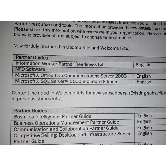 Microsoft Partner Guides 2004-2005 Complete Action Pack NEW! SQL OFFICE... - Picture 3 of 9